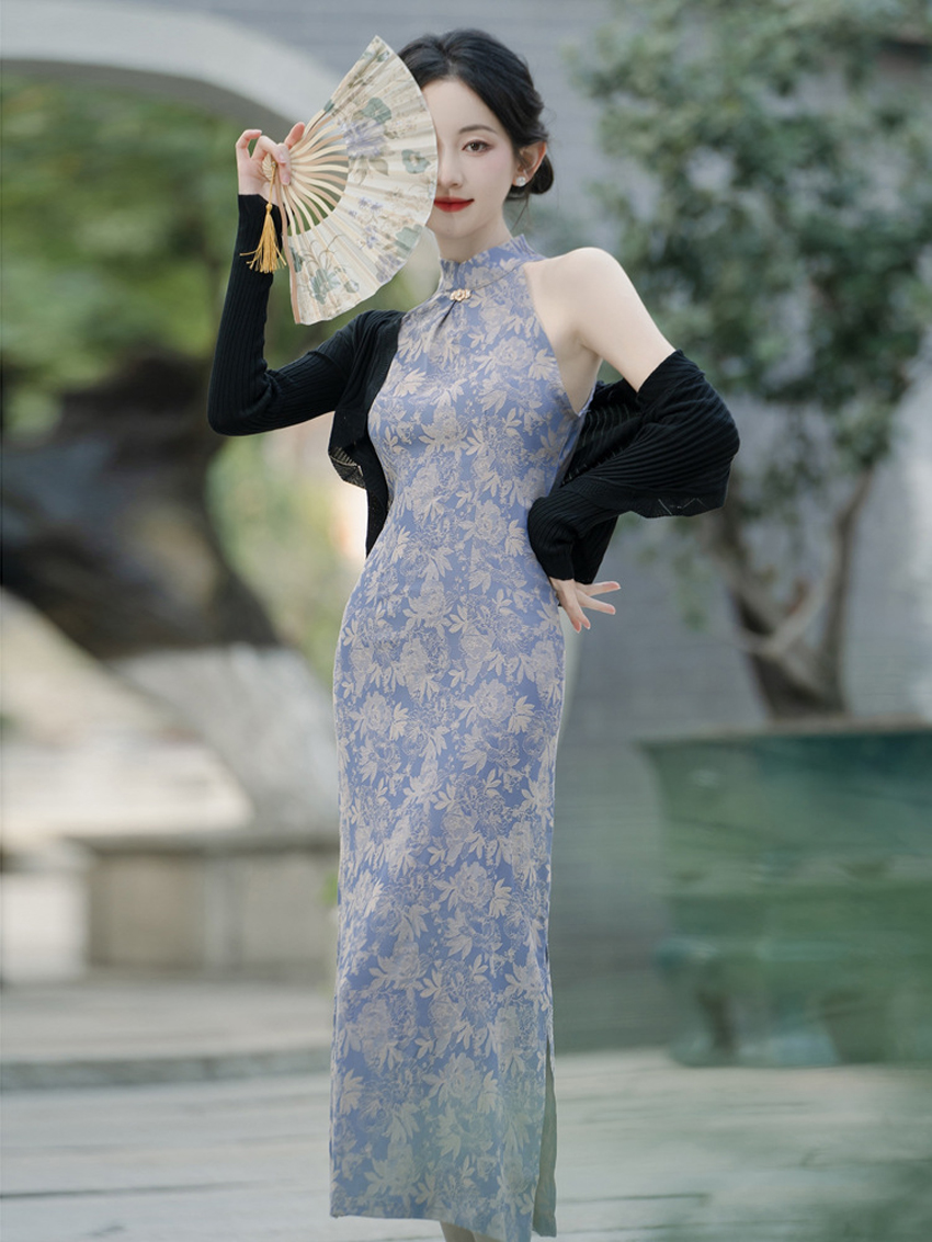 chinese style ladies dresses Chinese Style Dress Modern vintage Dresses Blue