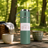 Set Botol Air Vakum Isolasi Stainless Steel 750ml/500ml dengan Kotak Hadiah - Portabel untuk Perjalanan Luar Ruangan, Hadiah Bisnis