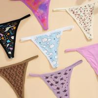 9가지 색상 여성용 귀여운 솔리드 데일리 스포츠  thong-로우라이즈 심리스 통기성 팬티 소녀 운동용 속옷 T-백 디자인