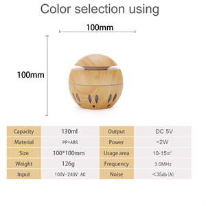 Fabrika fiyat 130ml <span class=keywords><strong>Mini</strong></span> USB nemlendirici ahşap tahıl difüzör araba için, yatak odası, ev, ticari - Product Image 4