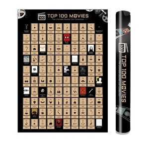 OEM top 100 film Scratch Off Poster stampa personalizzata stampata, 100 datteri personalizzati libri Anime Scratch Off Poster Bucket <span class=keywords><strong>List</strong></span> - Product Image 1