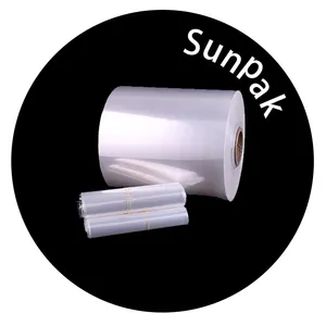 GRS Printed Shrinkage Wine Bottle Seals Petg Pe Shrink Heat Wrap Film Roll Ldpe Pe Polyolefin Heat Shrink Film Roll For Bottle