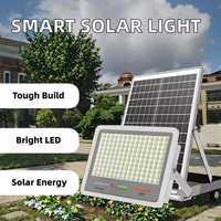 Éclairage routier extérieur IP66 ABS étanche 100W 200W 300W LED solaire 6000K lumière du jour 120° angle de faisceau télécommande super lumineux