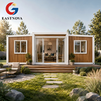 Maison conteneur extensible de 40 pieds avec salle de bain et cuisine, maison préfabriquée de luxe