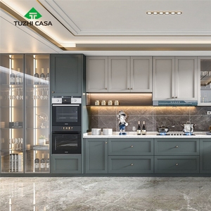 American luxury solid wood kitchen cabinets modern white shaker kitchen cabinet