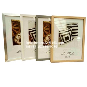 Square Size Black Photo <strong>Frame</strong> Oak Picture <strong>Frames</strong> White Poster <strong>Frames</strong> With White Mounts /Passepartout - Product Image 2