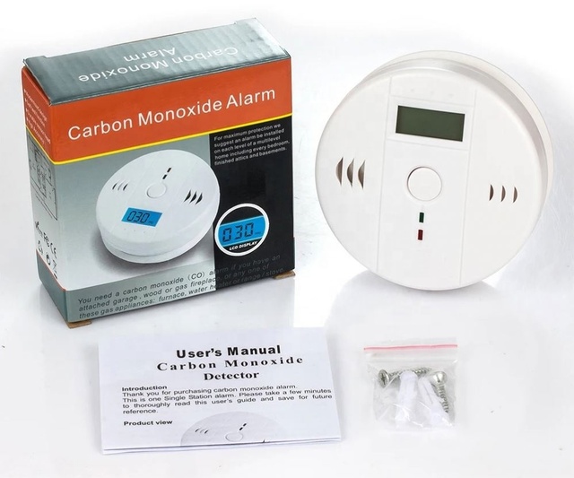 CO Gas Sensor Detector Carbon Monoxide Poisoning Alarm Detector With LCD Display