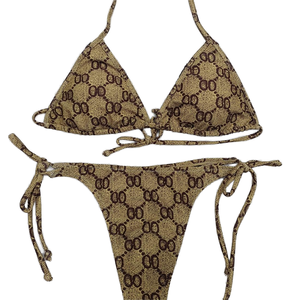 YWCS-8882 Conjunto de Bikini Brasileño Sexy para Mujer, Traje de Baño de 2 Piezas y Tanga con Estampado de Serpiente y Leopardo, Ropa de Playa para Fitness - Product Image 1