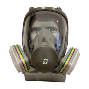 Masker Gas <span class=keywords><strong>Respirator</strong></span> wajah penuh, dapat digunakan kembali anti-amonia & asam untuk menambang bahan silikon bahan kimia dengan kaleng Filter udara - Product Image 1