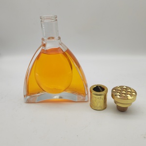 Vente directe d'usine, bouteilles en verre cristallin de 750 ml avec bouchon en liège pour gin/rhum/<span class=keywords><strong>tequila</strong></span>/whisky, logo personnalisé, couleur personnalisée, fabrication chinoise, meilleure qualité - Product Image 1