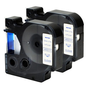 Nastri per Etichette Compatibili ORISON <span class=keywords><strong>Dymo</strong></span> D1 12mm X 7m Blu su Sfondo Trasparente 45011 per Stampante <span class=keywords><strong>DYMO</strong></span> LabelManager 160/280 con Garanzia di 2 Anni - Product Image 1