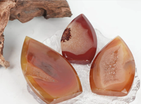 Ágata Roja Natural Pulida en Forma de Torre, Piedra de Cristal en Bruto, Adorno Decorativo de Moda para el Hogar, Regalo o Exhibición