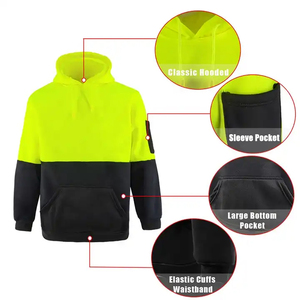 Felpa con <span class=keywords><strong>Cappuccio</strong></span> Personalizzata da Uomo Gialla e Nera, Vestibilità Comoda, Casual, Morbida, con Tasca a Marsupio, Taglie S-5XL, per Uso Quotidiano - Product Image 3
