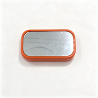 Boîtier de parfum solide en alliage de zinc avec miroir magnétique, vide, compact, rectangulaire, personnalisable avec logo, écologique et recyclable pour cosmétiques