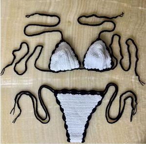 Re Mcgreen Star cartone animato fatto a mano all'uncinetto <span class=keywords><strong>Bikini</strong></span> Set Sexy stringa <span class=keywords><strong>2</strong></span> pezzi a quadri costume da bagno costume da bagno costume da bagno carino - Product Image 3