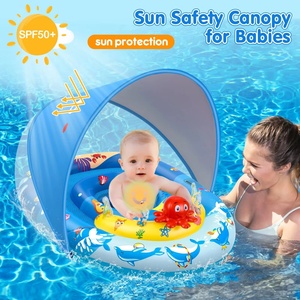 Baby Swimming Float UPF50+ Sun Protection With Canopy and Adjustable Seat for 6-36 Months, Baby Swim Float - Product Image 2