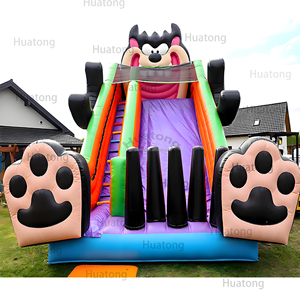 Huatong thương mại PVC gấu chủ đề nảy lâu đài <span class=keywords><strong>Inflatable</strong></span> khô trượt trượt Combo màu hồng trượt cho trẻ em bên - Product Image 6