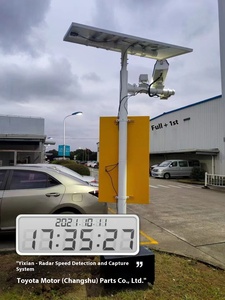 Tùy chỉnh năng lượng mặt trời-Powered Radar Đồng hồ tốc độ cao tốc độ phát hiện với LED hiển thị cho cảnh báo giao thông - Product Image 2