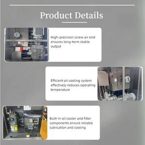 Compresor de aire de tornillo rotativo inyectado con aceite de grado industrial de consumo pesado 7.5Bar 8.5Bar 10Bar 13Bar para minería - Product Image 2