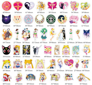 สติกเกอร์กันน้ำลายอนิเมะเซเลอร์มาร์ส 100 ชิ้น/ถุง สำหรับตกแต่งกระเป๋าเดินทาง กีตาร์ รถยนต์ แล็ปท็อป และสเก็ตบอร์ด - Product Image 2