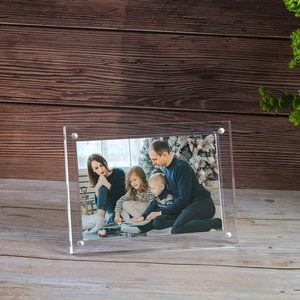 Cadre photo transparent en acrylique 4*6 pouces, support photo de bureau, cadre photo magnétique mural - Product Image 5