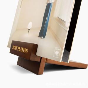 Wooden Record <b>Stand</b> Foldable Solid Wood Now Playing Display Rack For Vinyl <b>CD</b> Storage Organizer Multipurpose - Product Image 3