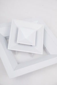HVAC điều hòa không khí vuông không khí lưới khuếch tán kim loại phẳng hình nón mảng bám 4 cách trần vuông khuếch tán - Product Image 4