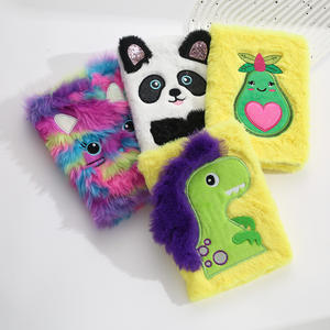 Carnet A5 en peluche avec design de commerce extérieur transfrontalier, broderie de dessin animé, carnet créatif mignon - Product Image 2