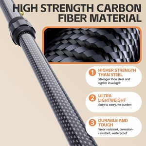 Bastón de Fibra de Carbono con LED, 220LBS, <span class=keywords><strong>Extensible</strong></span>, Altura Ajustable, Mango en T, Bastones de Luz LED, Ayuda para Caminar para Personas Mayores y con Discapacidad - Product Image 2