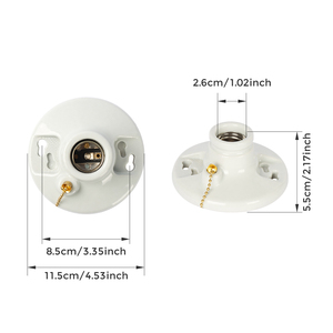 AOTA E26 בורג מחזיק מנורה קרמי סִגְנוֹן 250V אחריות לשנה אחת לשימוש פנימי/חיצוני - Product Image 2