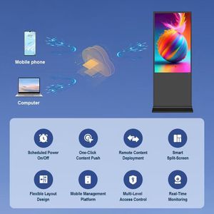 Hot Verkoop Vloer Stand <span class=keywords><strong>Digital</strong></span> <span class=keywords><strong>Signage</strong></span> Digitaal Reclamescherm 55Inch Odm Oem Android Rohs Fcc Voor Tentoonstellingshal - Product Image 4