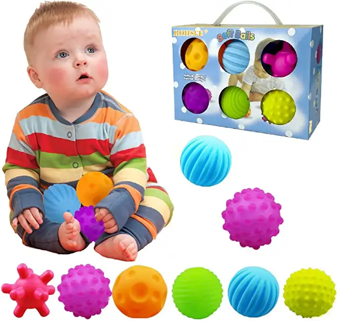 Tactile Senses Hand Training Massage Ball Baby Toys Sensory Handing Catching Balls For Children Textured Multi Ball Set