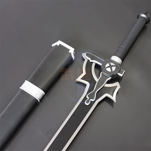 <span class=keywords><strong>Épée</strong></span> Elucidator de <span class=keywords><strong>Kirito</strong></span>, accessoire de cosplay non affûté, lame noire avec fourreau noir pour exposition - Product Image 2