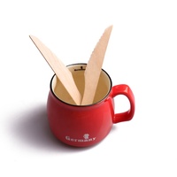 Vente en gros de couverts en bois jetables sur mesure pour mariage, emballés individuellement, naturels, écologiques, biodégradables, sans danger pour les aliments