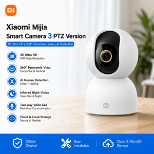 Caméra intelligente <span class=keywords><strong>Xiaomi</strong></span> Mijia originale, version 3 PTZ, 3K 5MP, vue à <span class=keywords><strong>360</strong></span> degrés, détection AI, moniteur pour bébé, vision nocturne infrarouge - Product Image 1