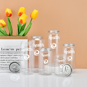 Empty 450ml 500ml 700ml PET Transparent <strong>Plastic</strong> <strong>Bottles</strong> with Easy Open Lid for Soft Drinks Milk Tea Coffee <strong>Beer</strong> Water Beverages - Product Image 1