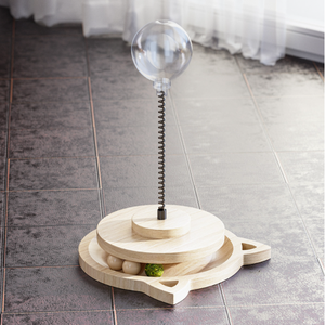 Libérez le potentiel de réflexion de votre chaton avec des jouets interactifs pour chat en bois massif, forme personnalisée et utilisation facile - Product Image 1