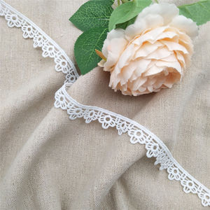 ลูกไม้คุณภาพสูงแบบบาง แต่งขอบด้วยลายปักแฟนซี ลูกไม้กีปัวร์เคมี ขนาดกว้าง 1.6 ซม. ลายดอกไม้ สำหรับเสื้อผ้าและของตกแต่งบ้าน - Product Image 4