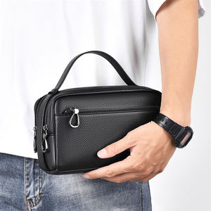Borsa da <span class=keywords><strong>uomo</strong></span> retrò per telefono cellulare <span class=keywords><strong>a</strong></span> <span class=keywords><strong>mano</strong></span> borsa pochette di grande capacità in morbida pelle per il tempo libero da lavoro pochette - Product Image 1