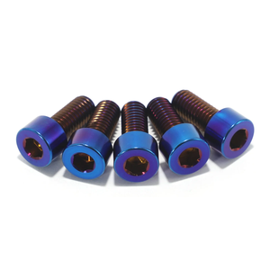 Sekrup <span class=keywords><strong>Titanium</strong></span> M3 M5 M6 M8 X 1.25 X 20mm 10mm - 65mm Pitch 1.0mm Ti Hex Socket Allen Cap Head Bolts untuk Jok Sepeda Jalan DIN913 - Product Image 4