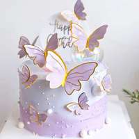 Jungen und Mädchen Babyparty Geburtstag Schmetterling Kuchendekoration Topper Hochzeit Geburtstag Party Tortendeko Zubehör