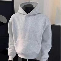 Sweat-shirt à capuche oversize uni de couleur Morandi rétro américaine, polyvalent, idéal pour la gym, pour homme