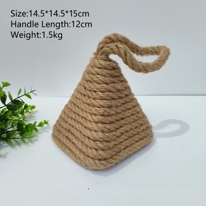 Butée <span class=keywords><strong>de</strong></span> <span class=keywords><strong>porte</strong></span> en coton et corde <span class=keywords><strong>de</strong></span> jute tressée à la main - Butée <span class=keywords><strong>de</strong></span> <span class=keywords><strong>porte</strong></span> décorative nautique robuste avec poignée solide pour la maison et le bureau - Product Image 5