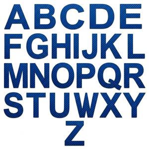 Adesivos de Letras em Fibra de Carbono Vermelha 3D Personalizados DIY A-Z Autoadesivos à Prova d'Água para Portas Automotivas - Product Image 5