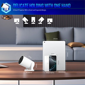 Hy300Pro + Kích Thước Nhỏ Máy Chiếu Thông Minh Android 11.0 Kép Wifi 2.4G/5G Dễ Dàng Sử Dụng Laser Pico Không Dây LCD Máy Chiếu - Product Image 5