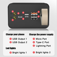 Batterie externe 50000mAh Chargeur portable Lumière LED Batterie externe 30000mAh Batterie externe pour téléphone portable