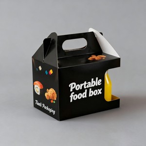 Caja de Embalaje Portátil Desechable Personalizada para Pollo Frito, <span class=keywords><strong>Hamburguesas</strong></span>, Papas Fritas, Bebidas, Caja de Papel para Alimentos de Restaurante - Product Image 4