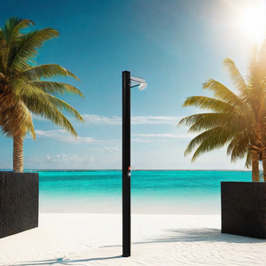 <span class=keywords><strong>Douche</strong></span> à collecteur d'énergie <span class=keywords><strong>solaire</strong></span> <span class=keywords><strong>droite</strong></span> noire en PVC 20L Jardin extérieur écologique au bord de la piscine Certifié BSCI SEDEX Utilisation de la piscine - Product Image 1