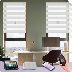 CF Energy Efficient American Standard Dooya Wifi Batterie Automatisée Blanc Blackout Double Couches Zebra Stores pour la Décoration de la Maison - Product Image 1