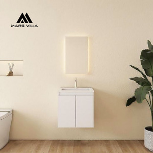 <span class=keywords><strong>Meuble</strong></span> sous-vasque fin <span class=keywords><strong>scandinave</strong></span> en bois contreplaqué Mars Villa avec éclairage LED intégré, idéal pour salle de bain, compatible OEM, pour l'Europe - Product Image 1
